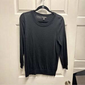 J Crew 3/4 Black Sweater